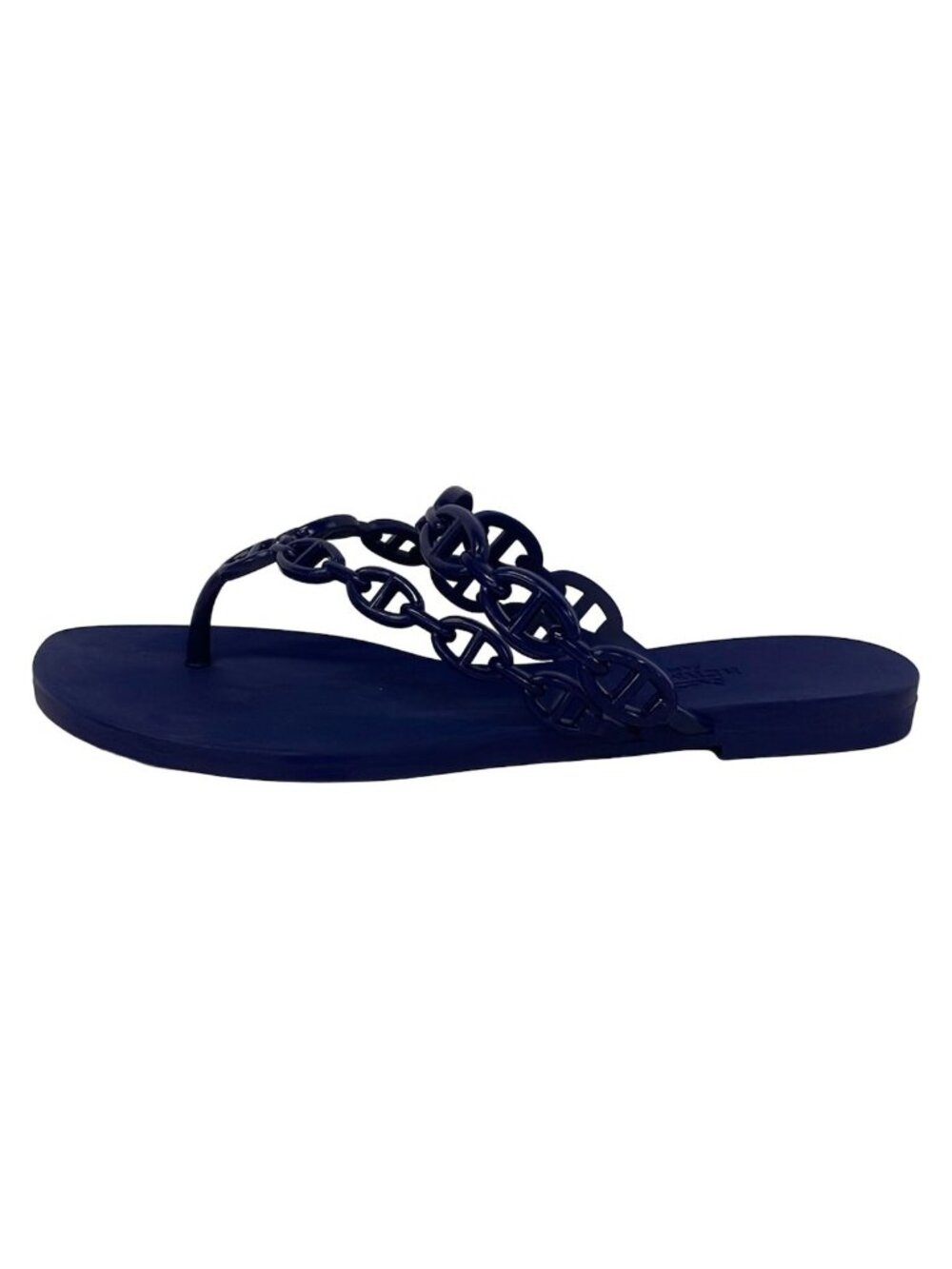 Hermes Beach Sandals Navy Chaine D'Ancre 36